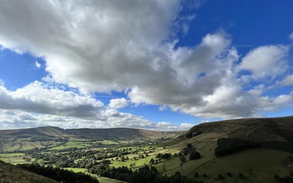 Photograph of some of the landscape on the Futures Peak District fundraising hike