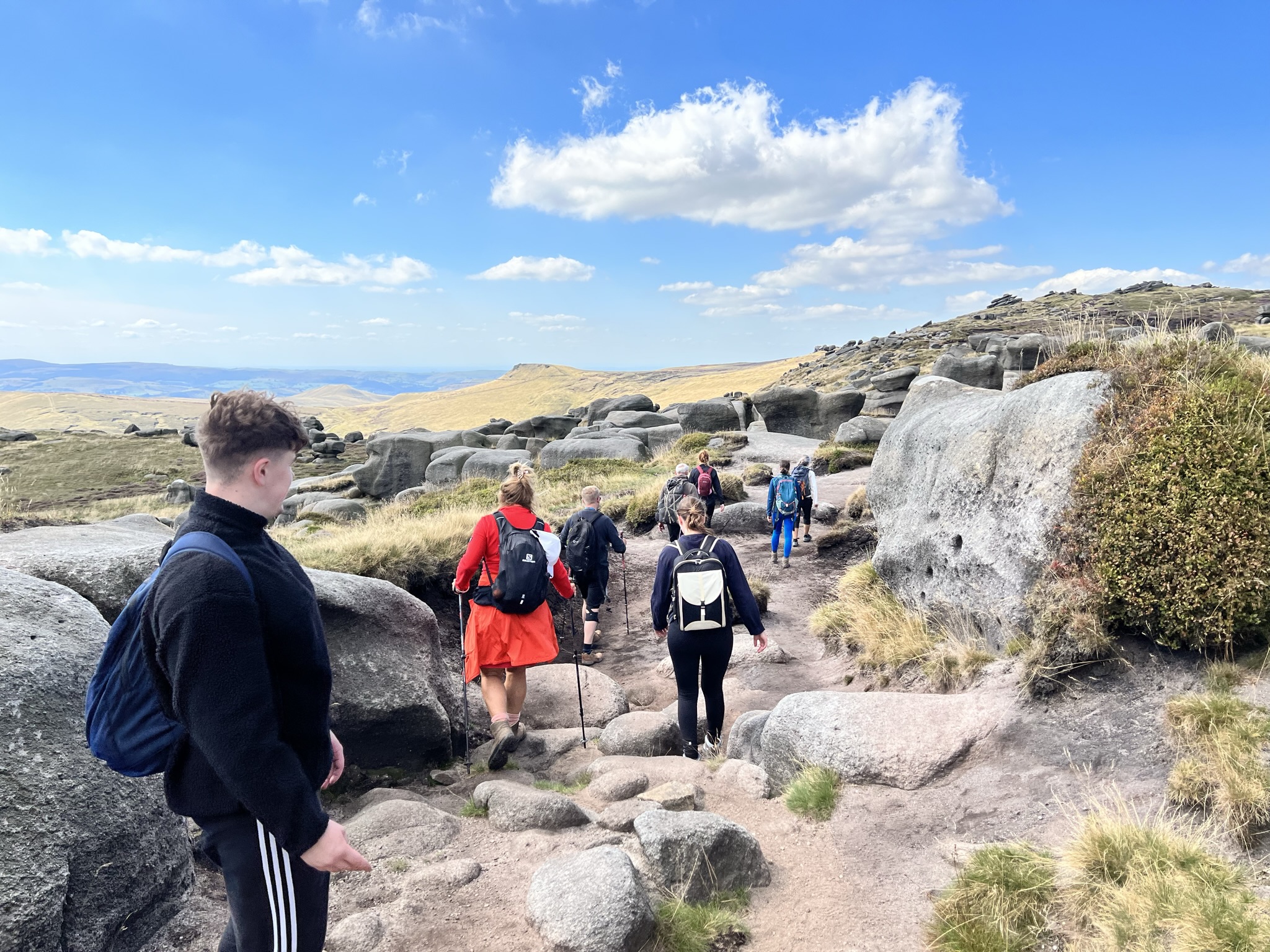 Photograph of some of the Futures people on their Peak District fundraising hike
