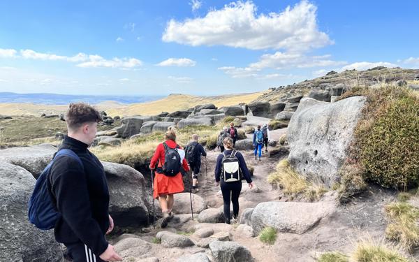Photograph of some of the Futures people on their Peak District fundraising hike