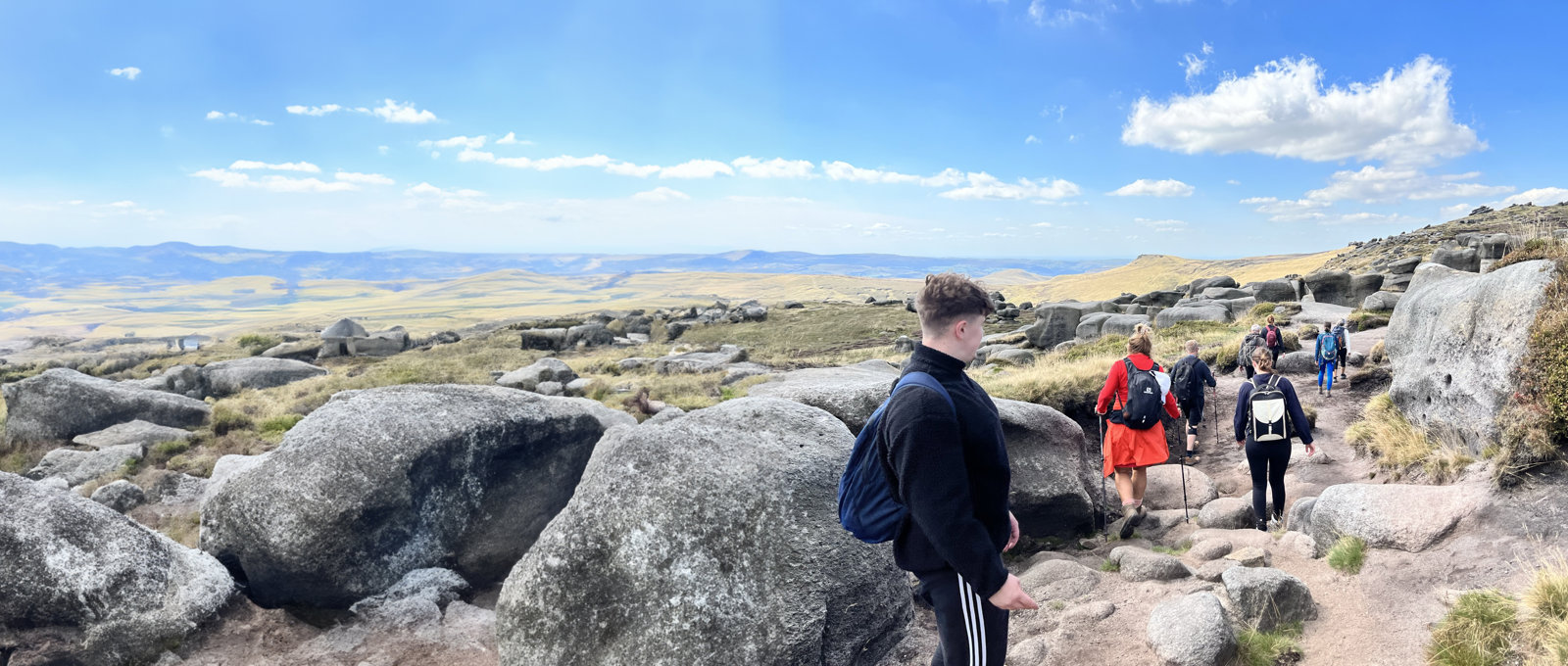 Photograph of some of the Futures people on their Peak District fundraising hike